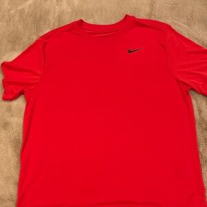 Nike Men's Red Dri Fit Short Sleeve Tee